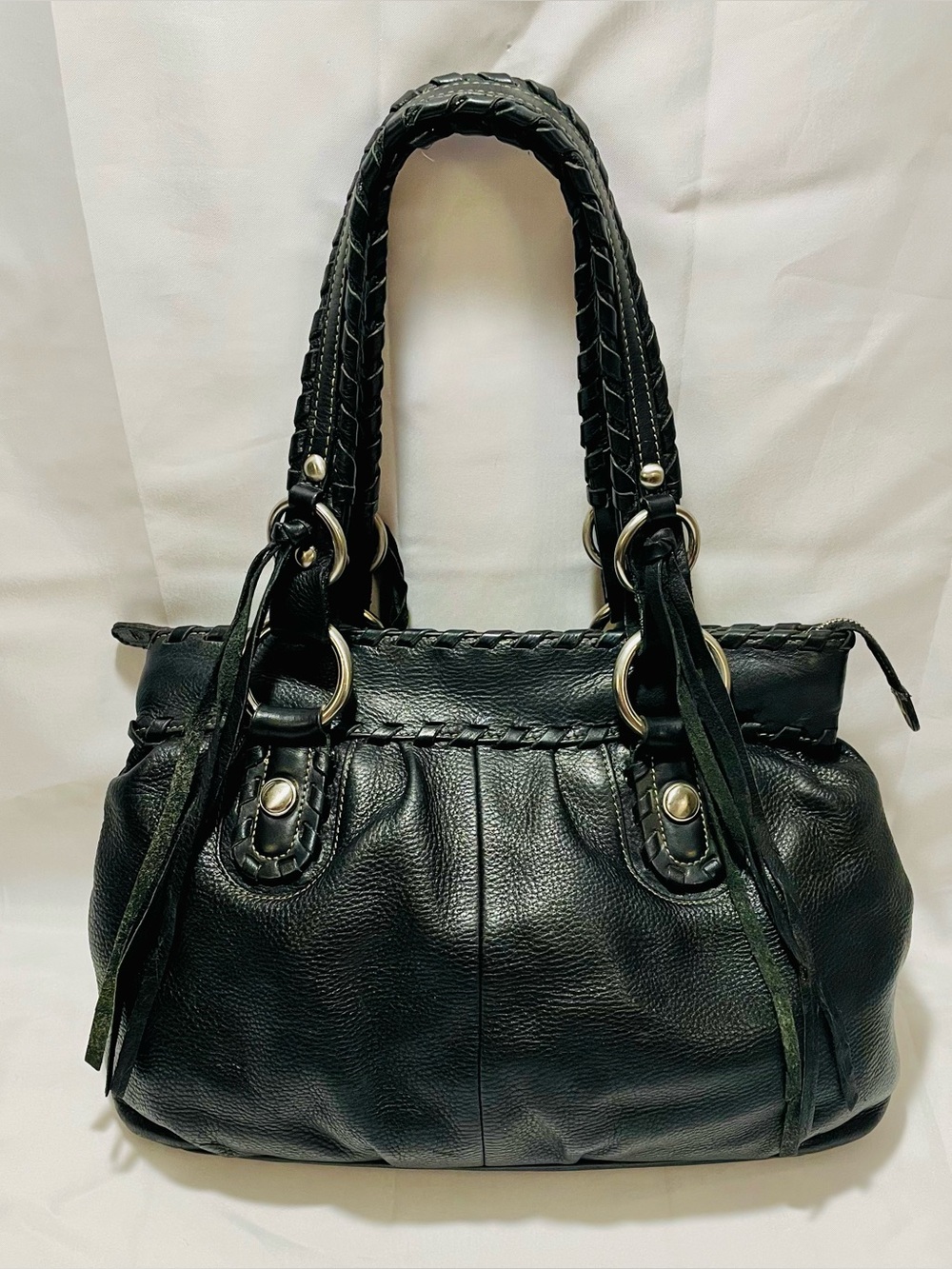 B. Makowsky Vintage Black Glove Leather Shoulder Bag ✨Boho Y2K✨